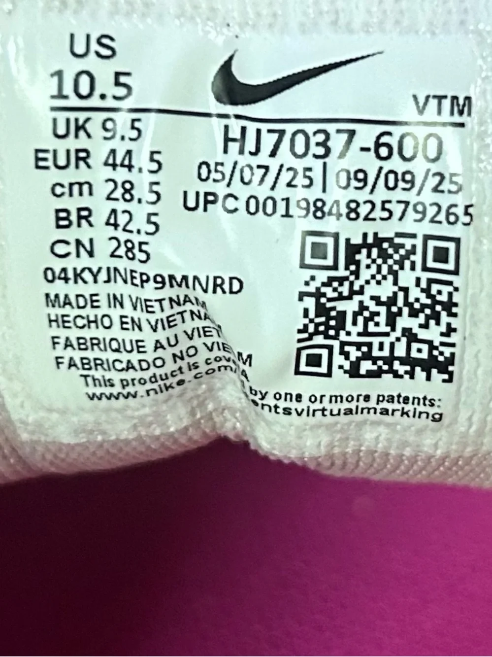 Nike Pegasus 41 Eliud Kipchoge Running Trainers Pink Multi US 10.5.